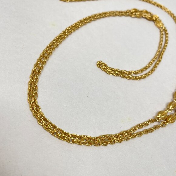 Monet Vintage 56" Long Necklace Gold-Tone Chain Flapper‎ Soft Girl Old Money - Picture 6 of 9